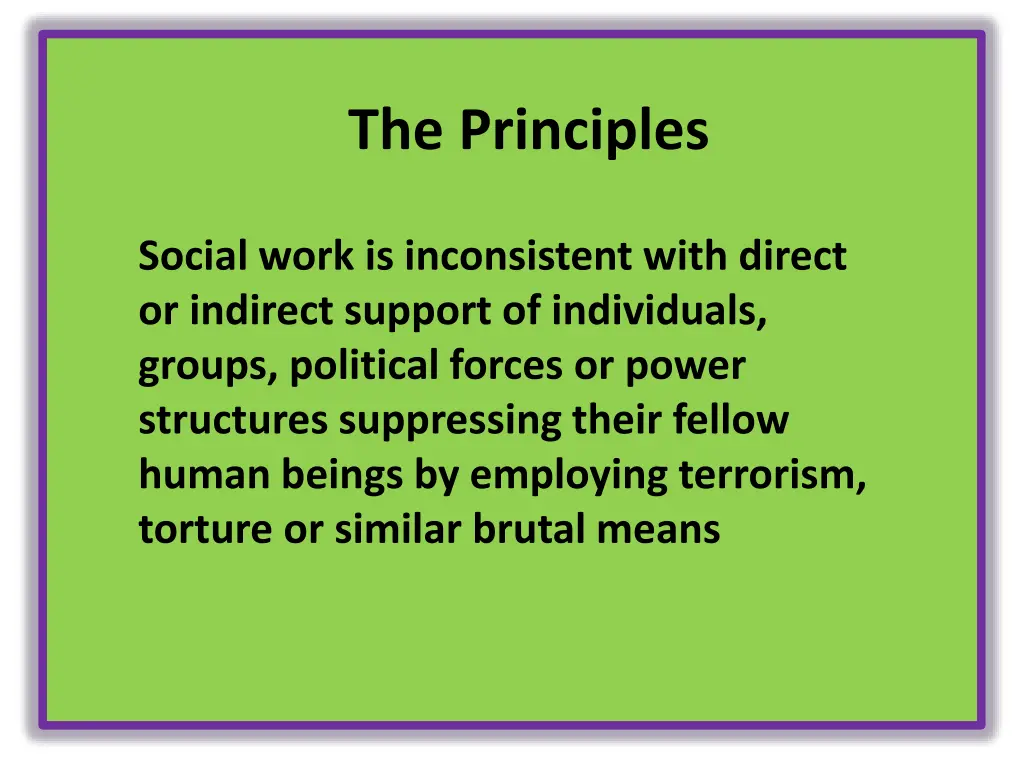 the principles 10