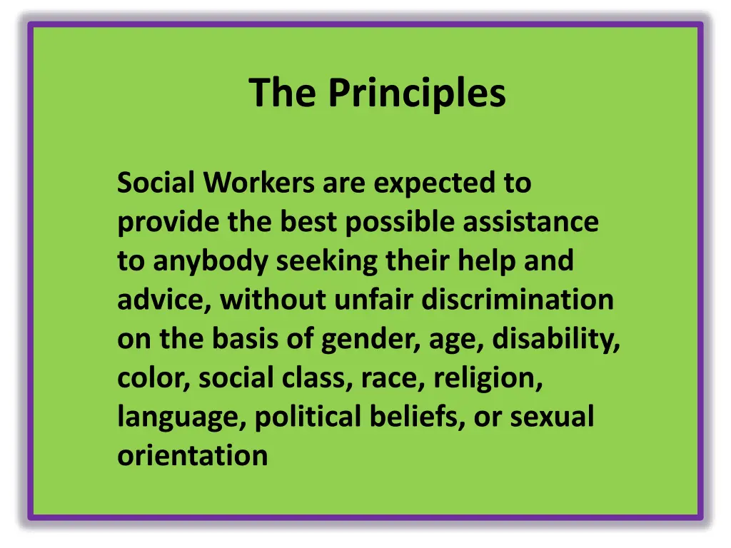the principles 5