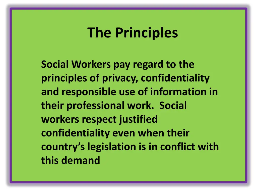 the principles 7
