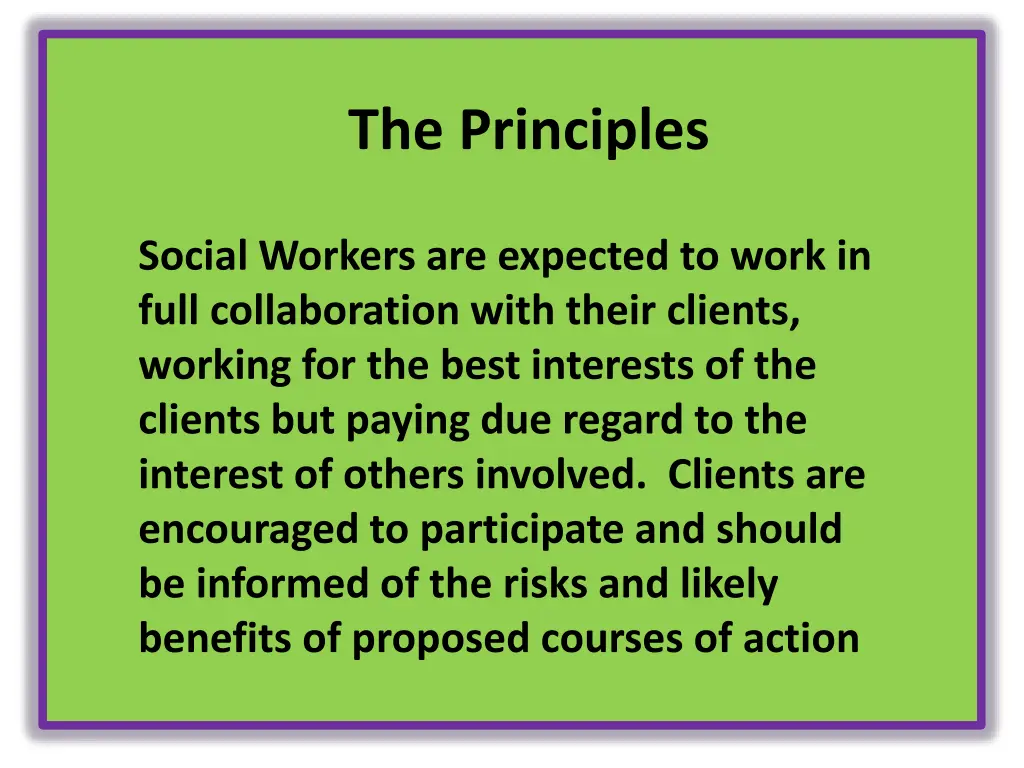 the principles 8