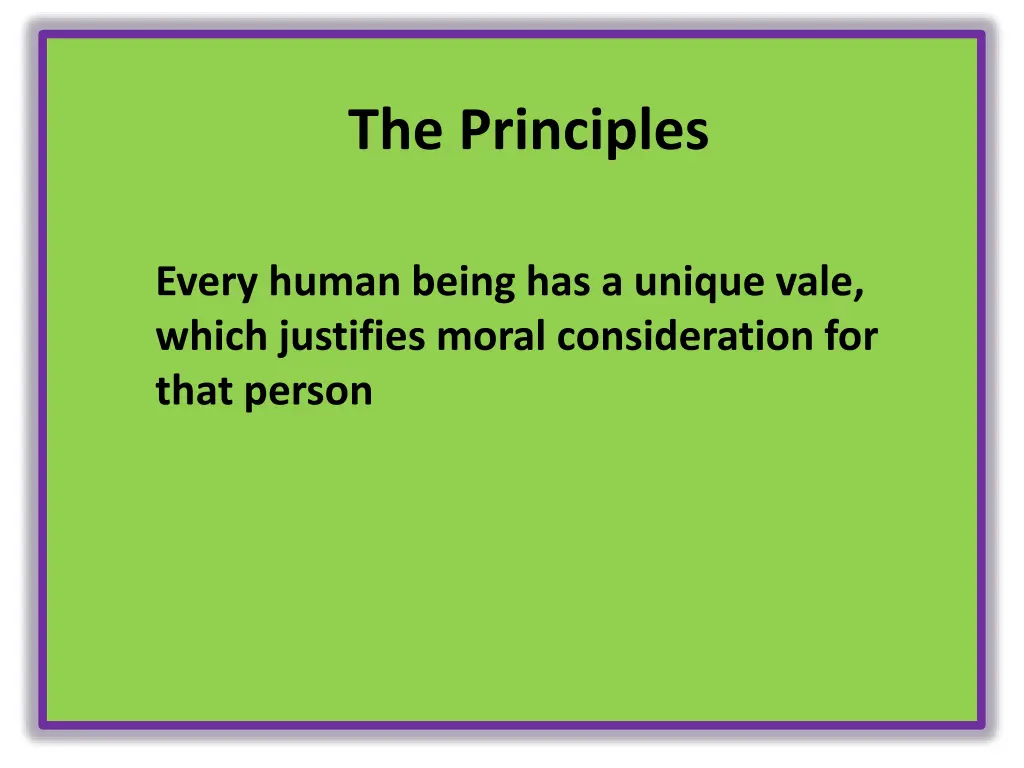 the principles