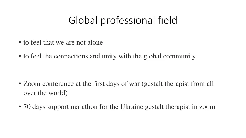 global professional field