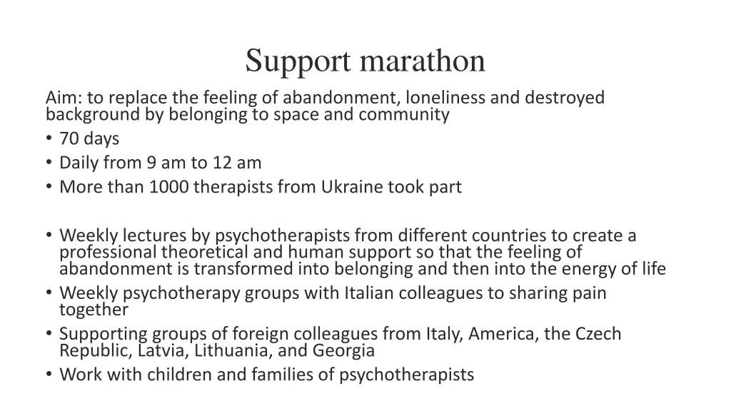 support marathon