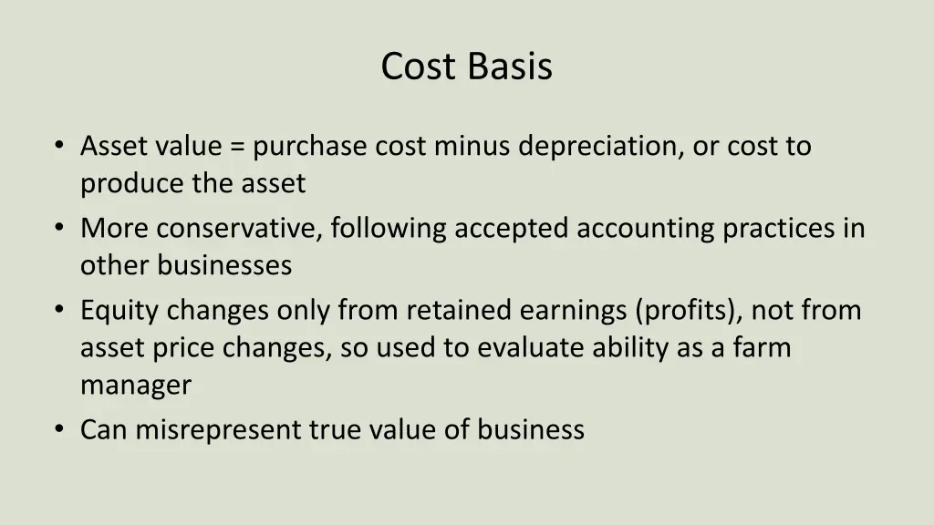 cost basis