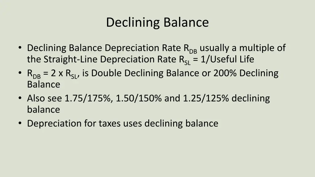 declining balance 1