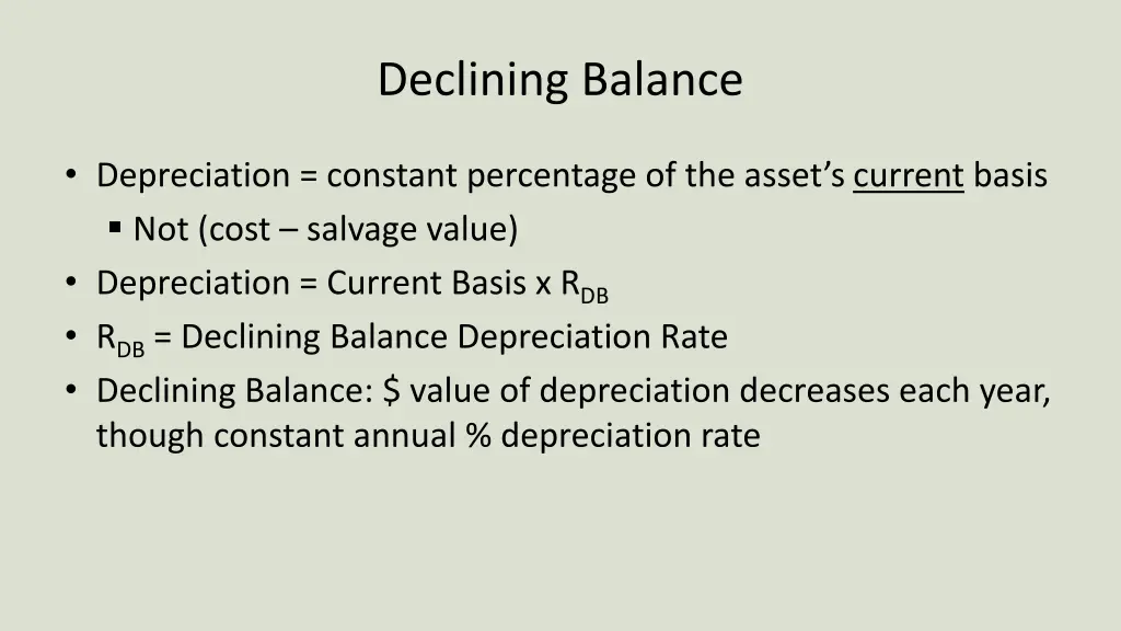 declining balance