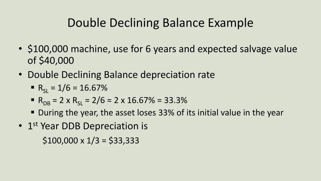 double declining balance example