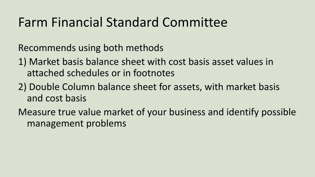 farm financial standard committee