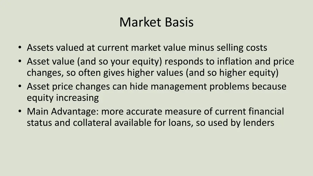 market basis