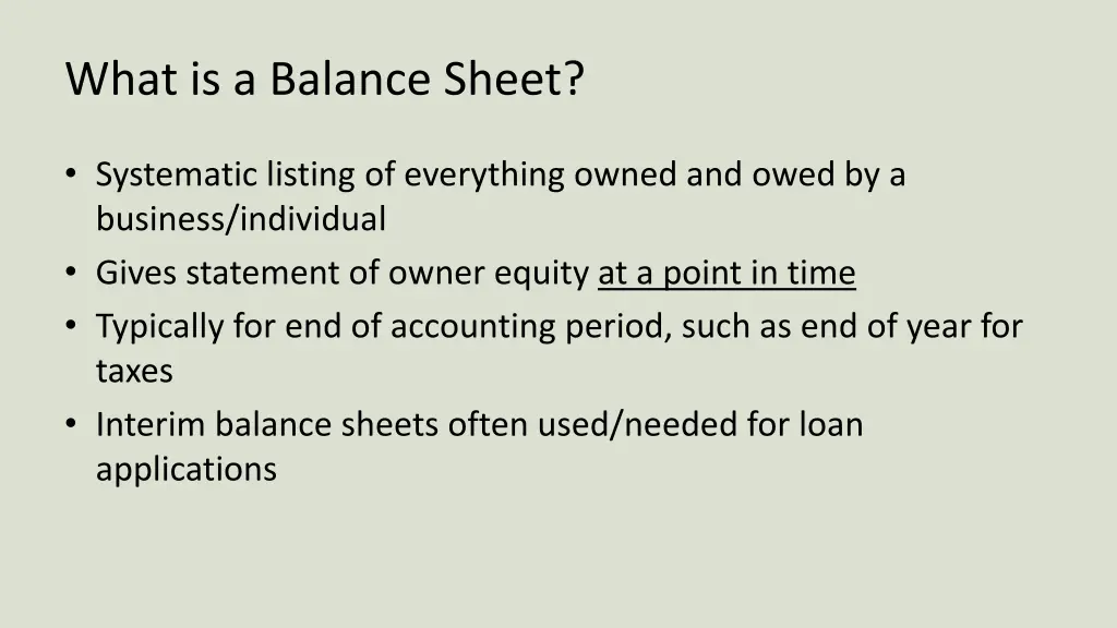 what is a balance sheet