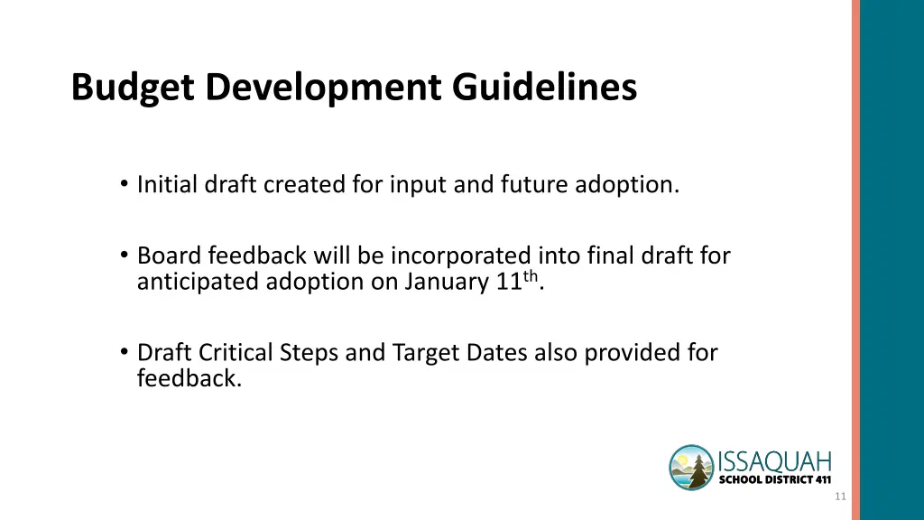 budget development guidelines