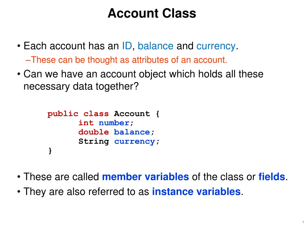 account class