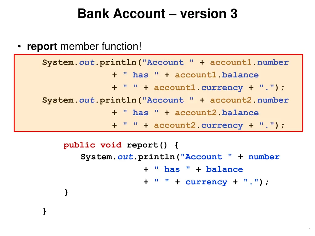 bank account version 3 1