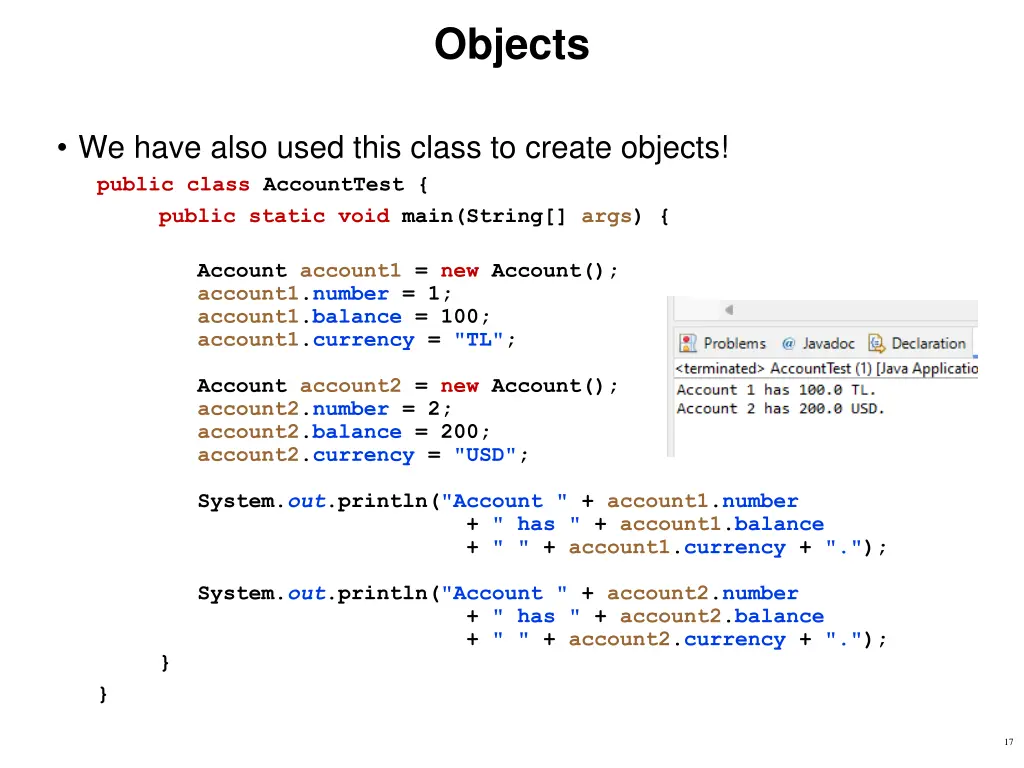 objects