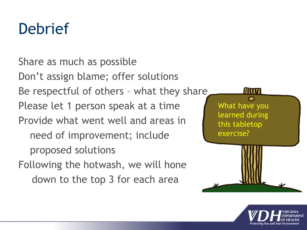 debrief