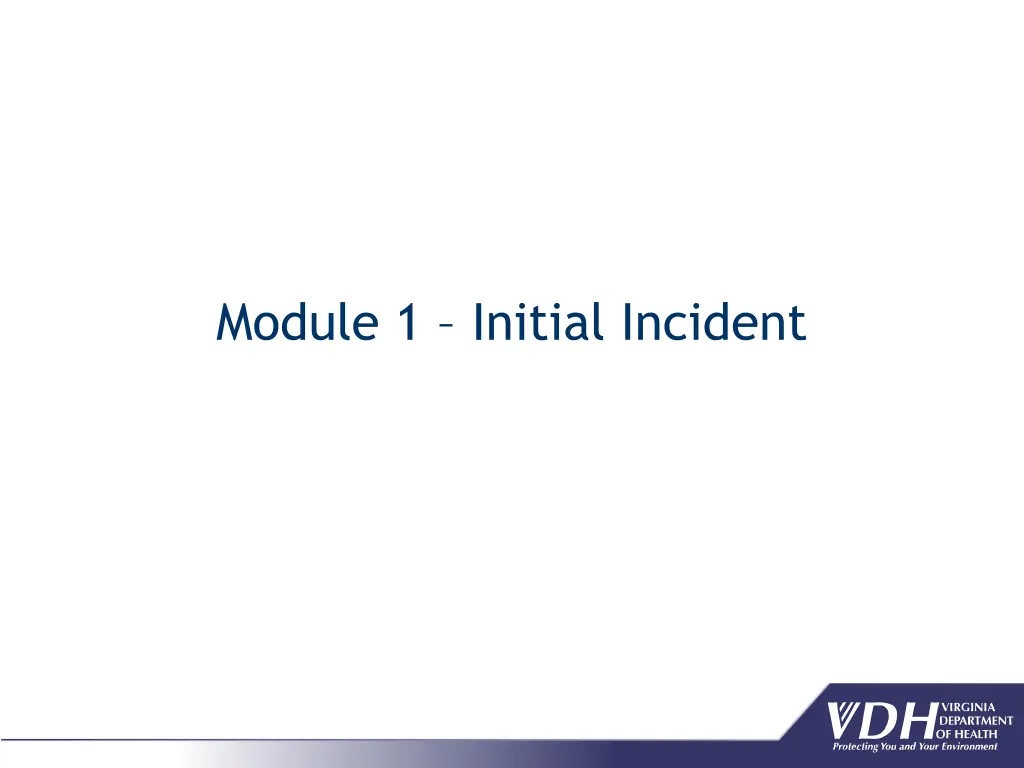 module 1 initial incident