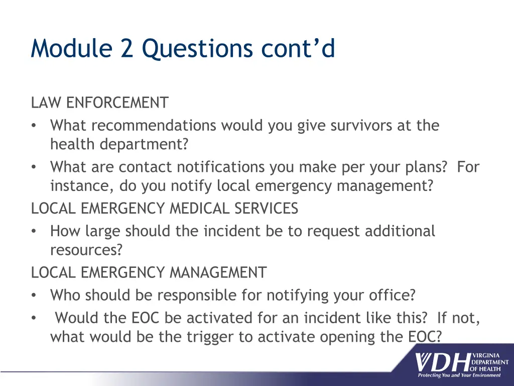 module 2 questions cont d