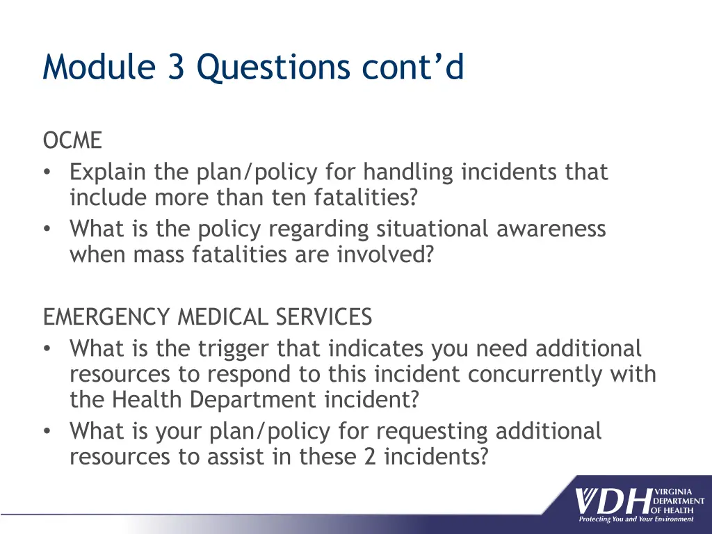 module 3 questions cont d