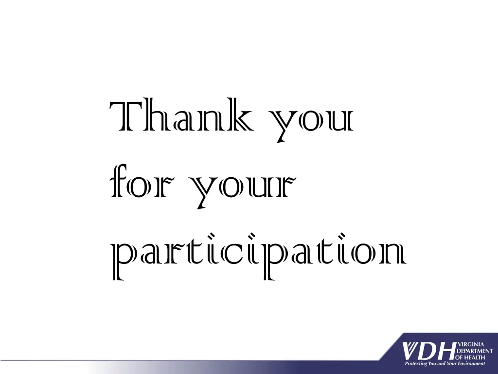 thank you for your participation