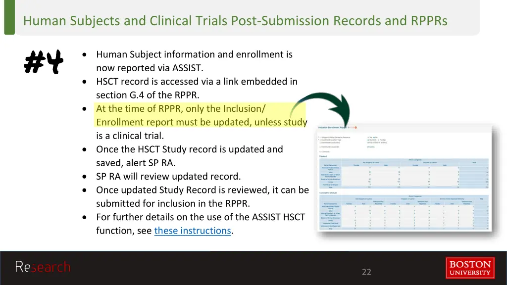 human subjects and clinical trials post
