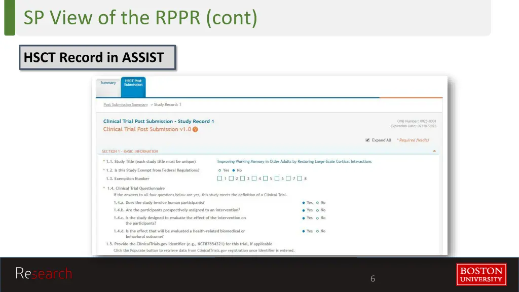 sp view of the rppr cont