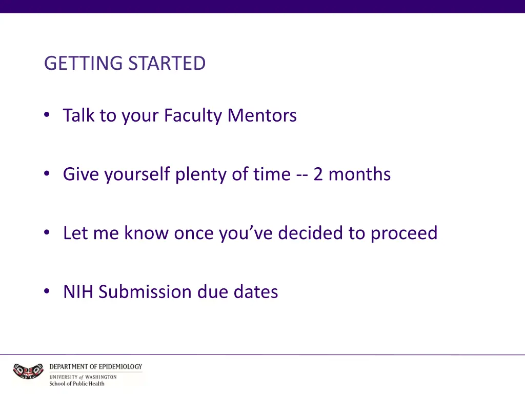 getting started