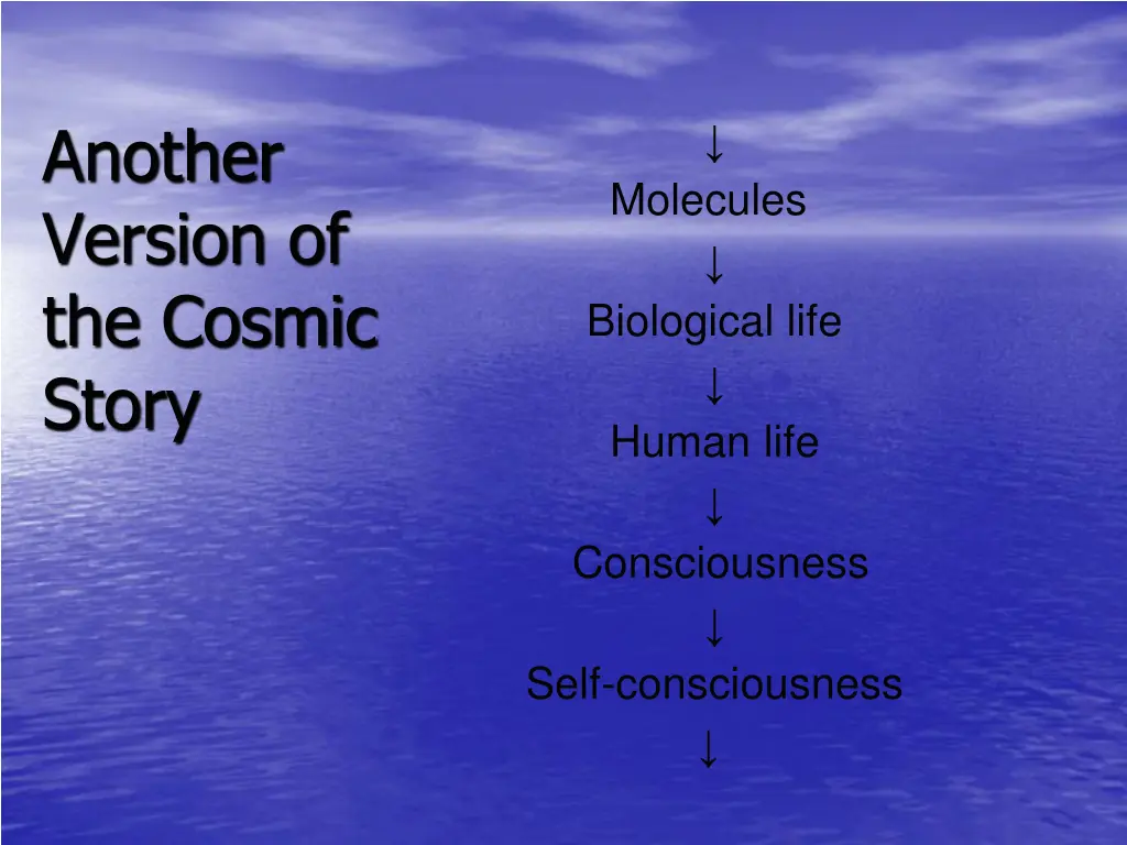 another version of the cosmic story