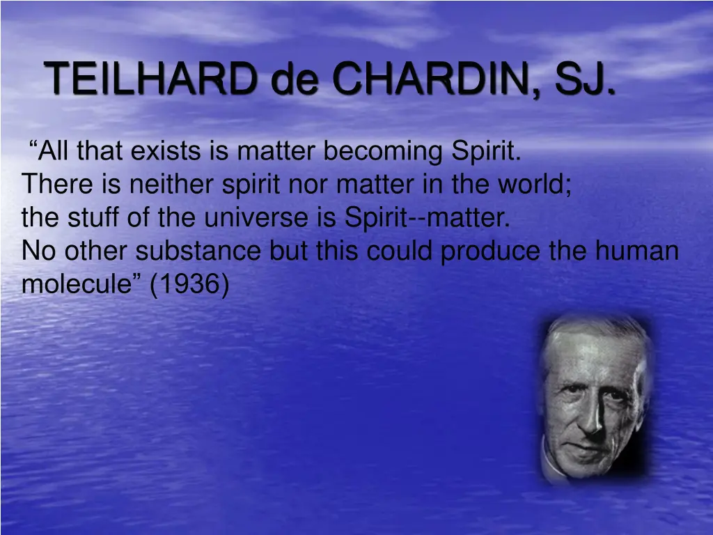 teilhard de chardin sj