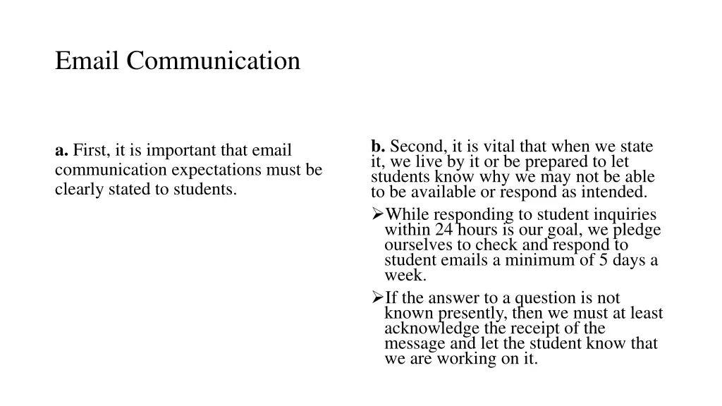 email communication