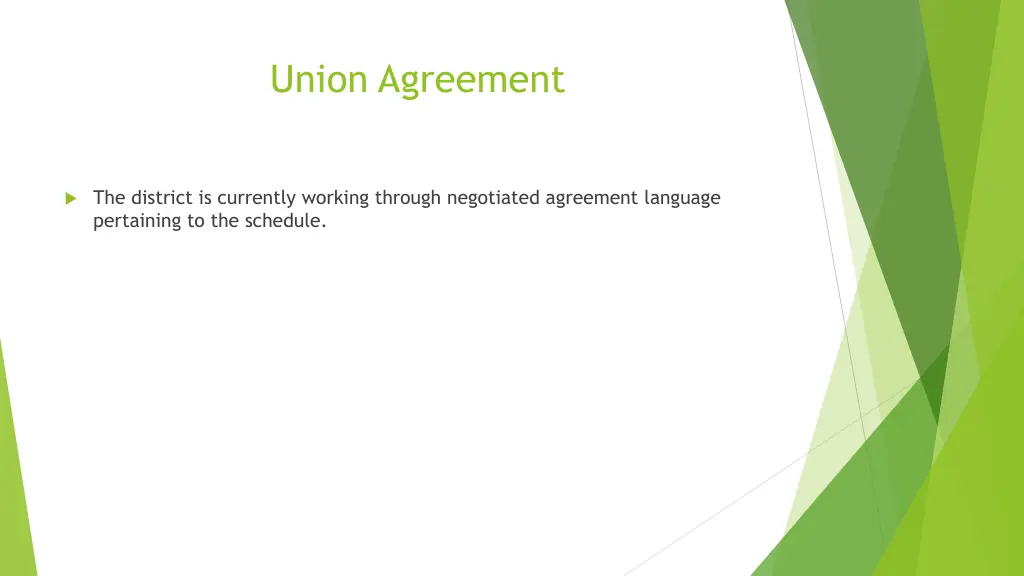 union agreement