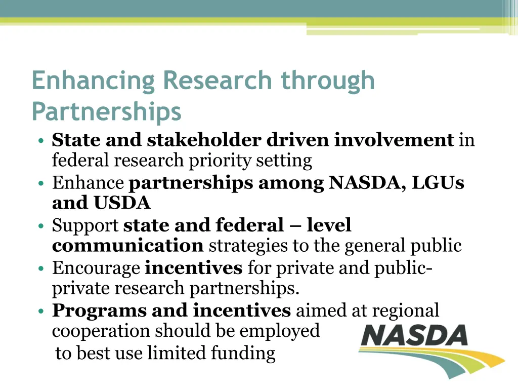 enhancing research through partnerships state