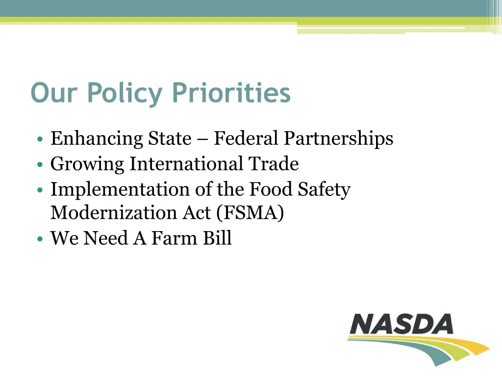 our policy priorities