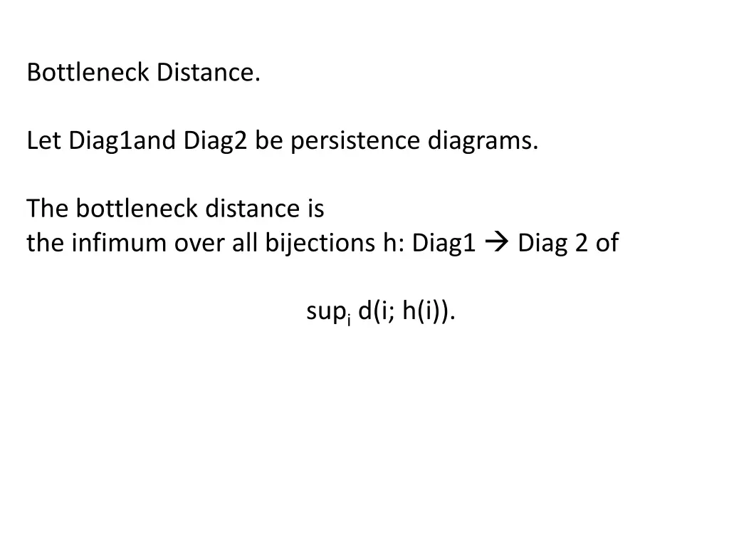 bottleneck distance
