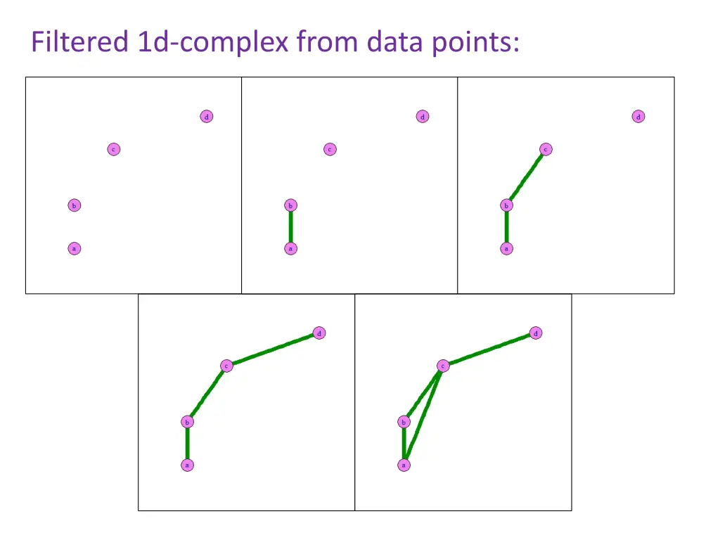 filtered 1d complex from data points