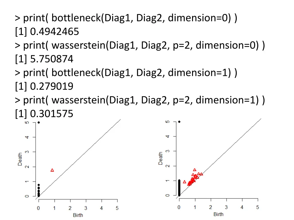print bottleneck diag1 diag2 dimension