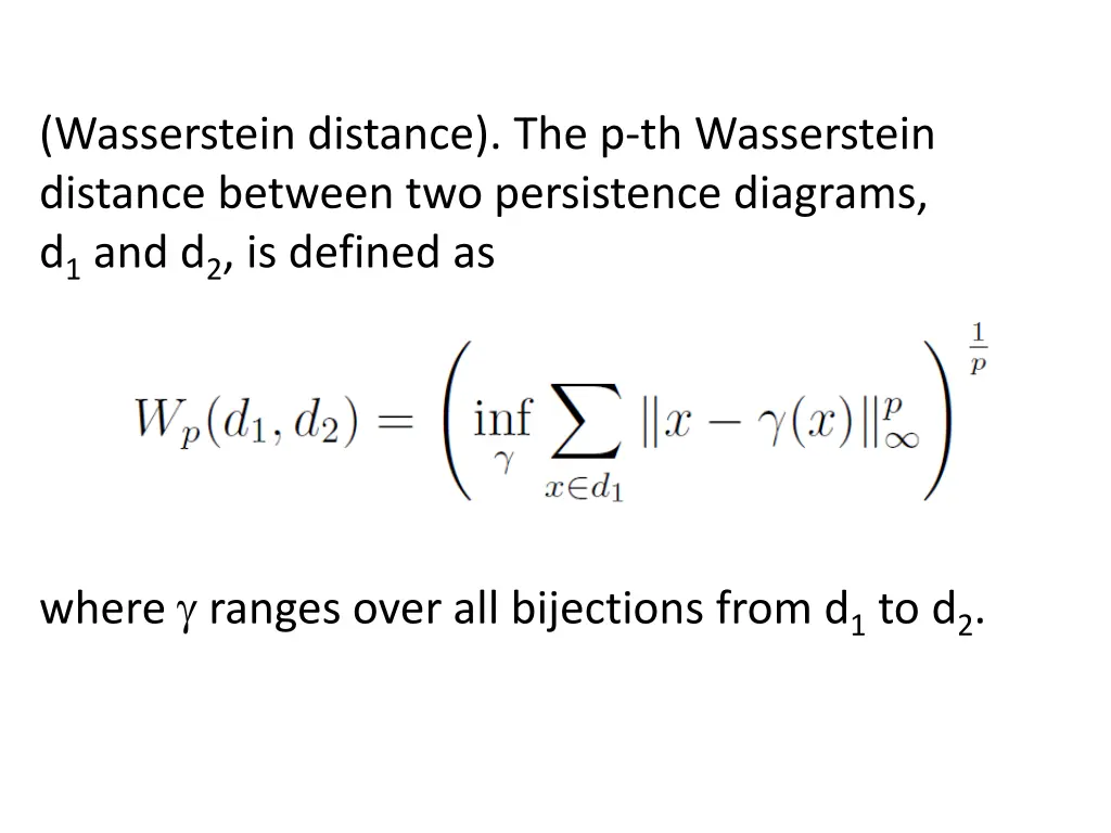 wasserstein distance the p th wasserstein