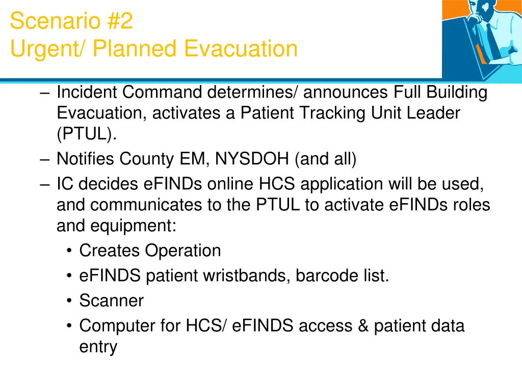 scenario 2 urgent planned evacuation 1