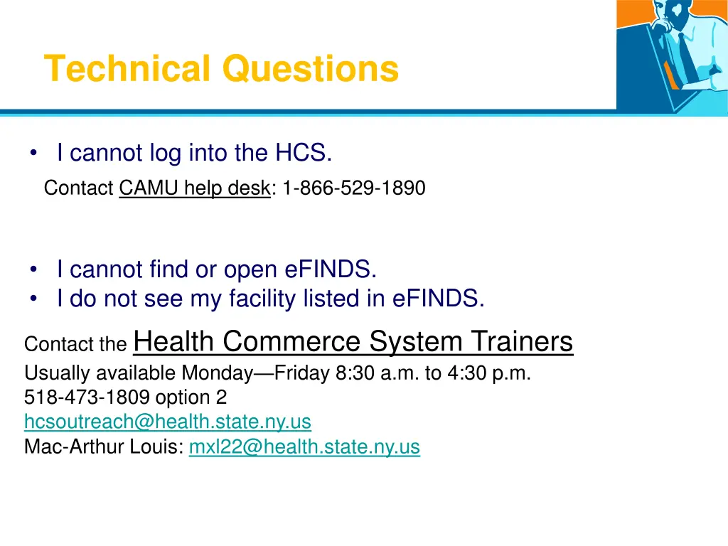 technical questions