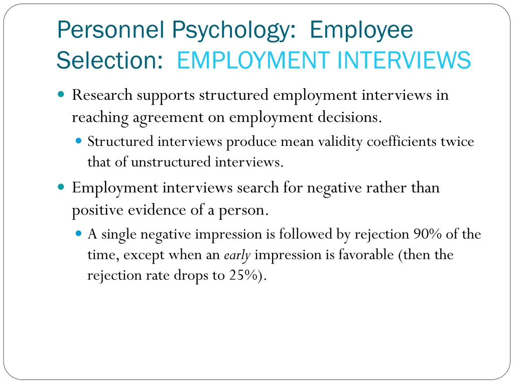 personnel psychology employee selection