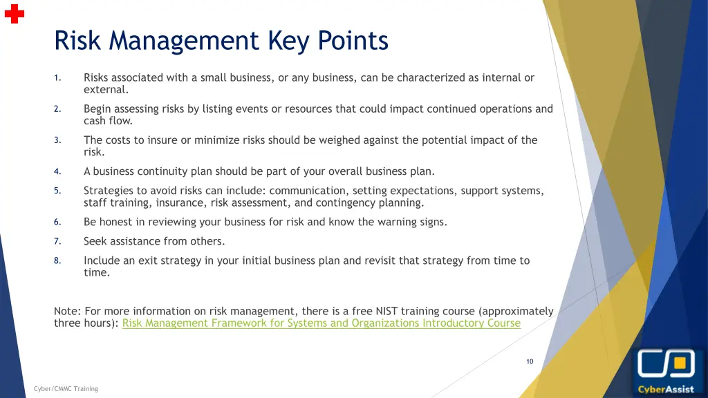 risk management key points