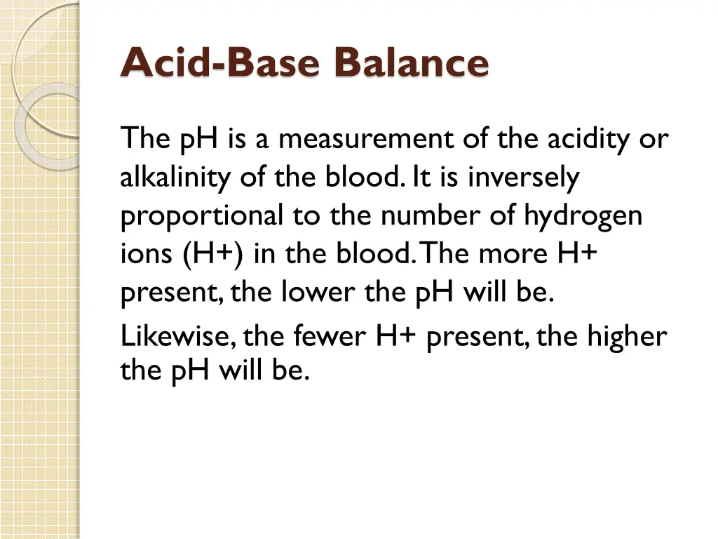 acid base balance