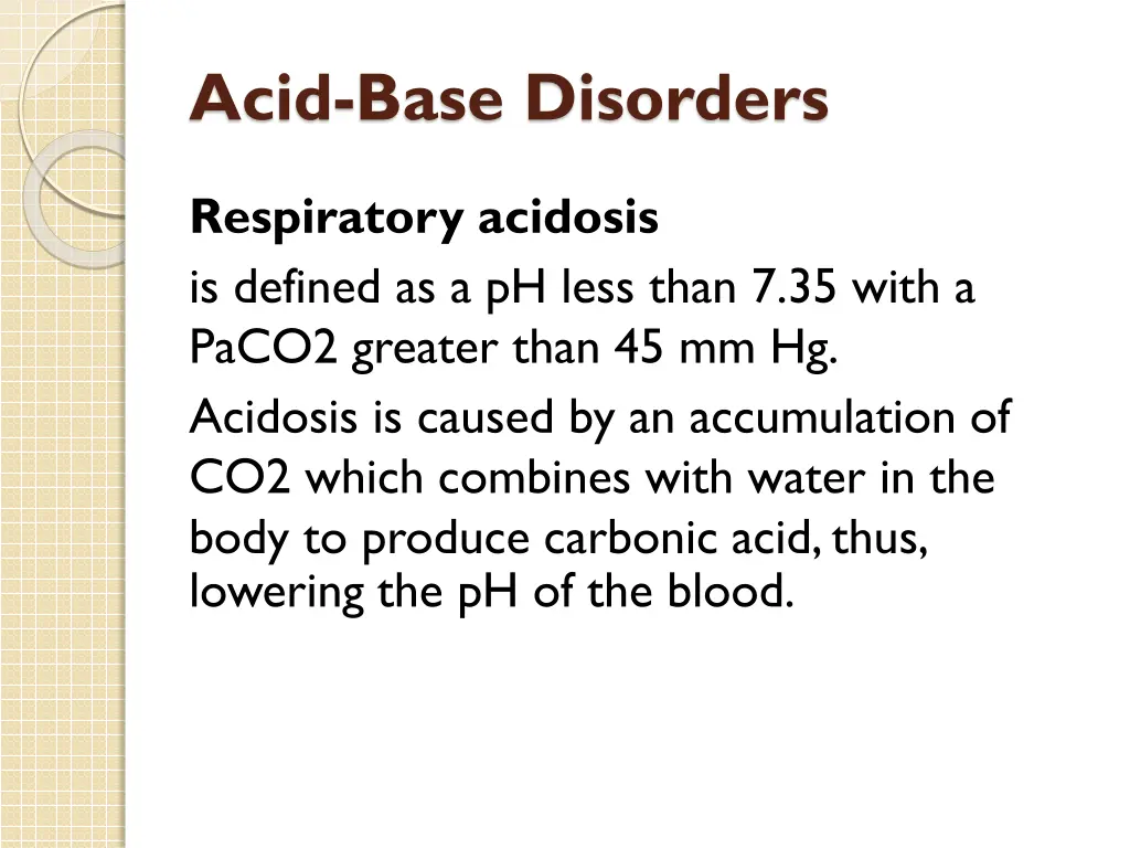 acid base disorders