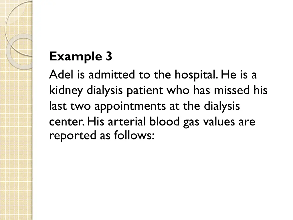 example 3 adel is admitted to the hospital