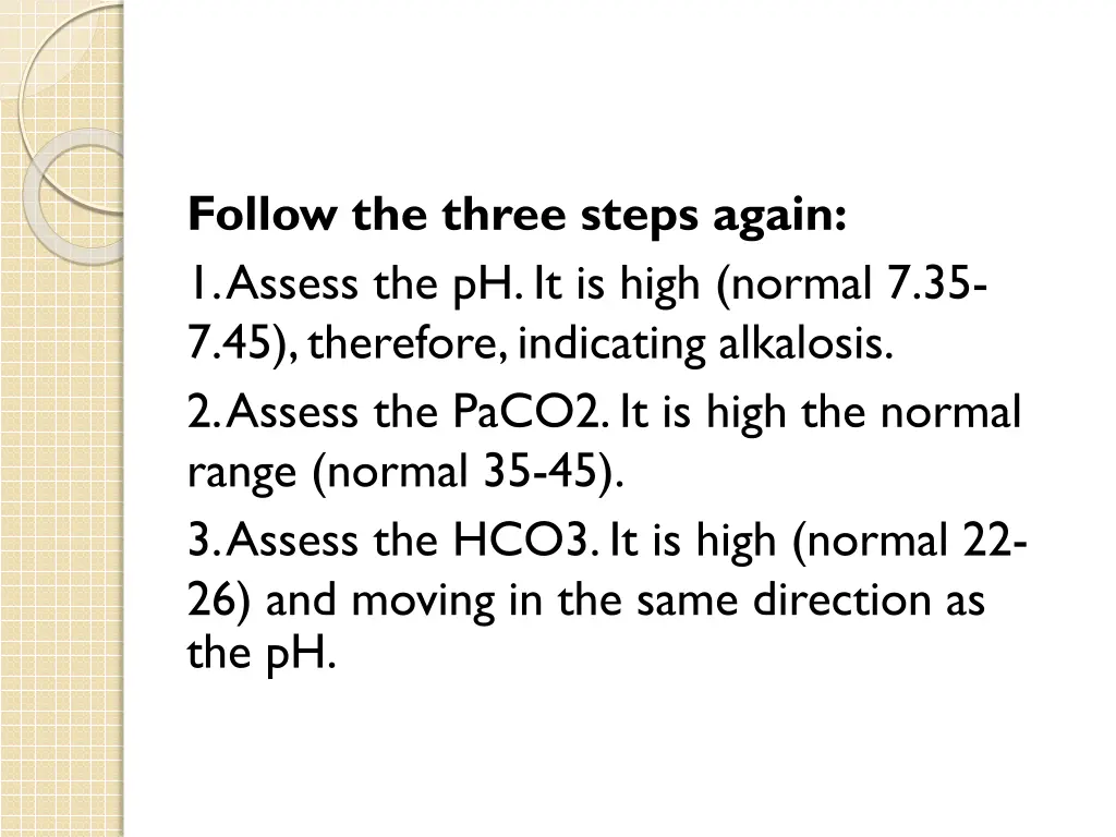 follow the three steps again 1 assess