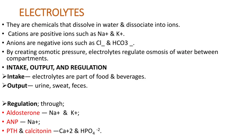electrolytes electrolytes they are chemicals that