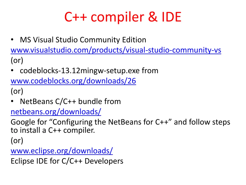 c compiler ide