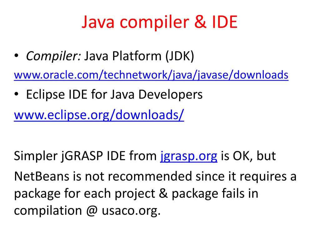 java compiler ide
