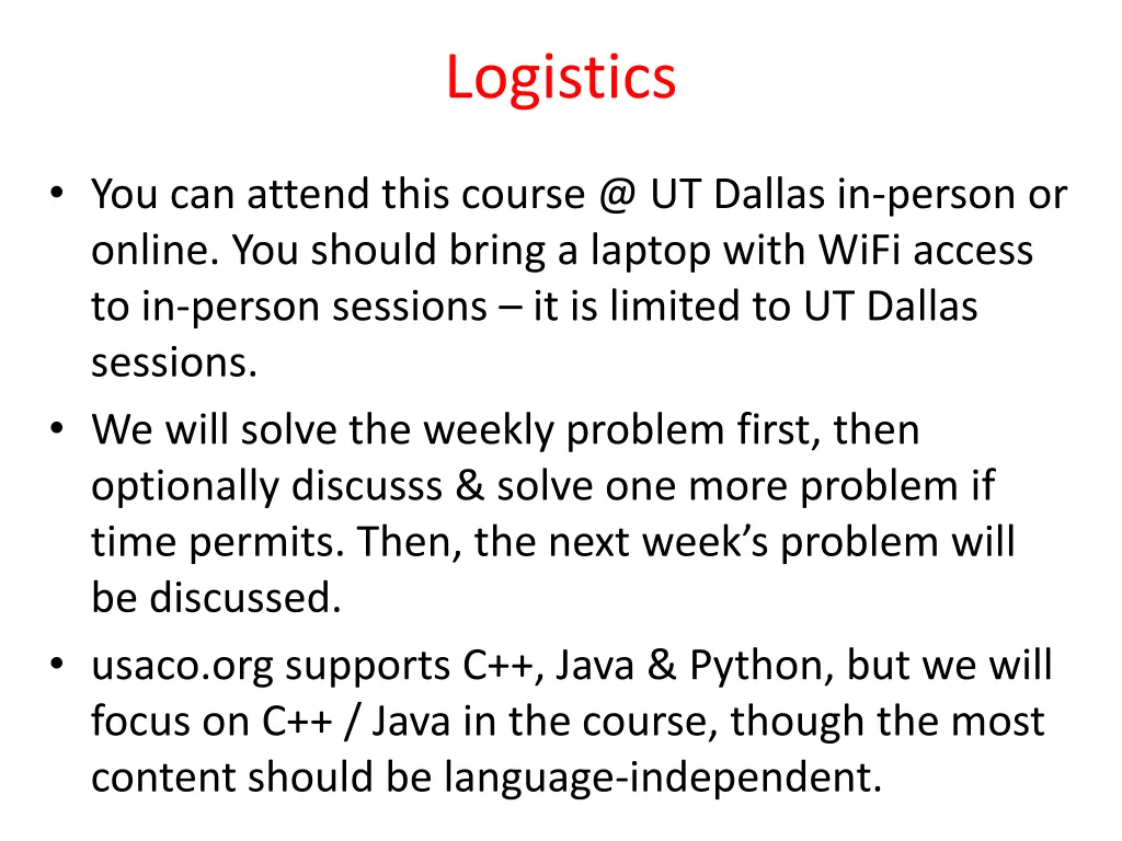 logistics