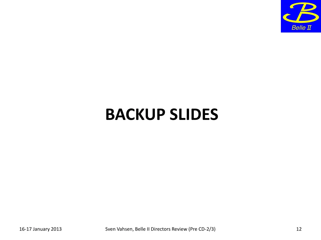 backup slides