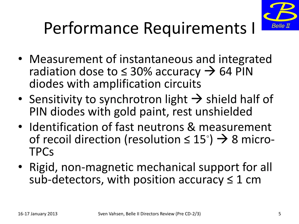 performance requirements i